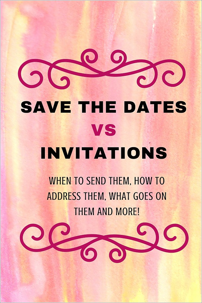 Save The Date Vs Wedding Invitations