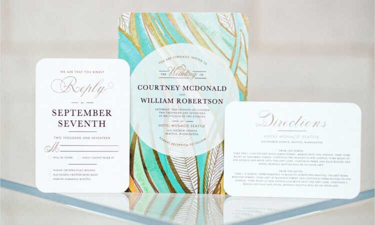 Seafoam Green Wedding Invitations