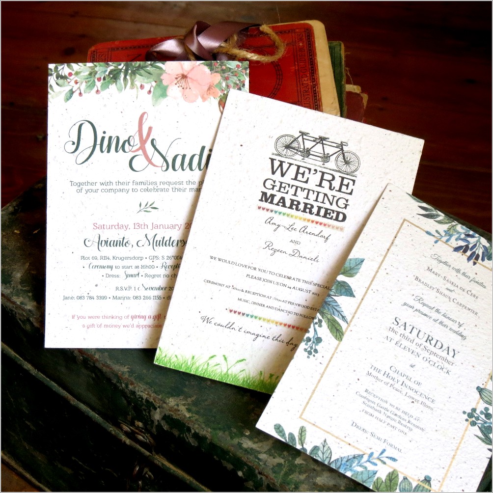 Seed Paper Wedding Invitations