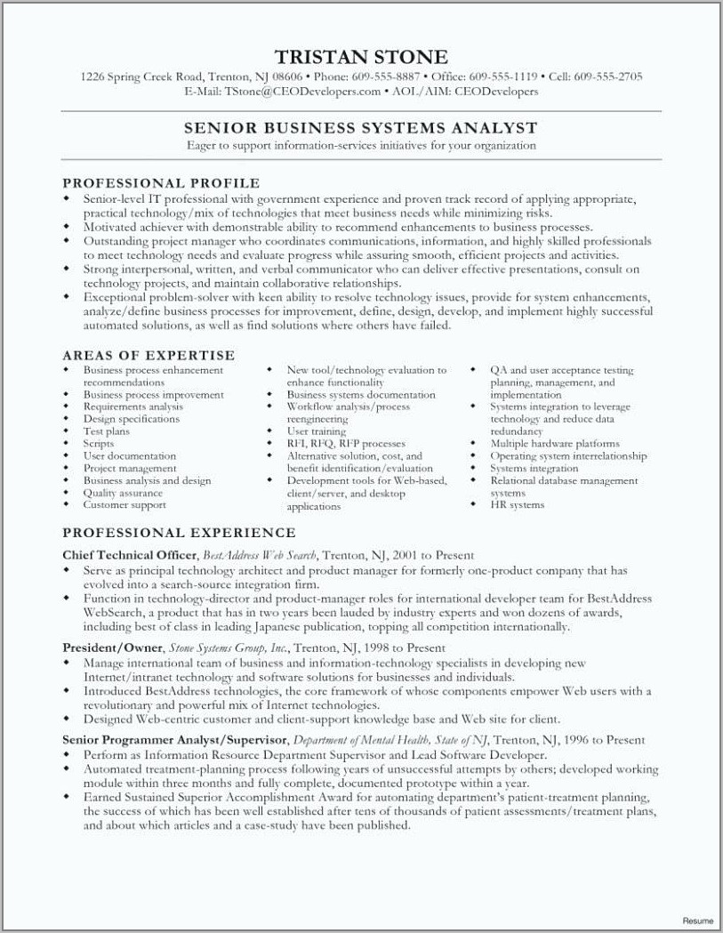 Senior Business Intelligence Analyst Resume Sample
