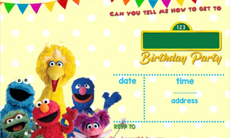 Sesame Street Invitations Online