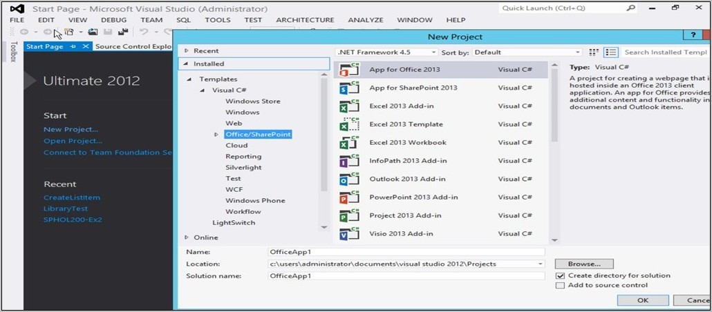 Sharepoint 2013 Templates For Visual Studio 2012