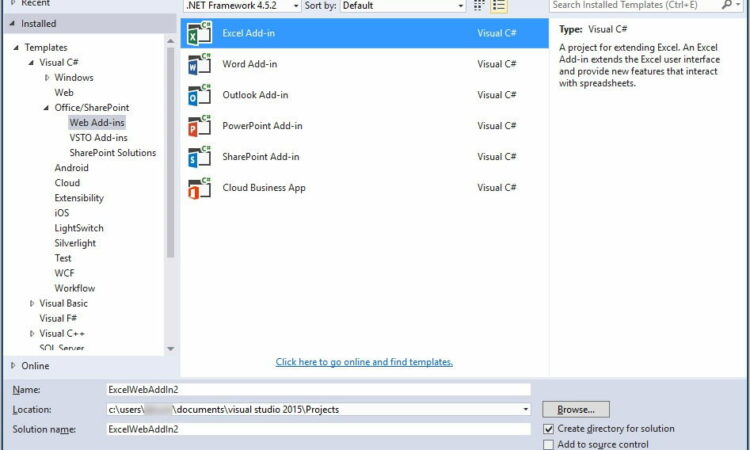 Sharepoint Project Templates For Visual Studio 2015