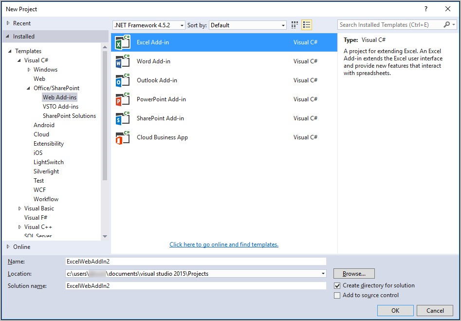 Sharepoint Project Templates For Visual Studio 2015