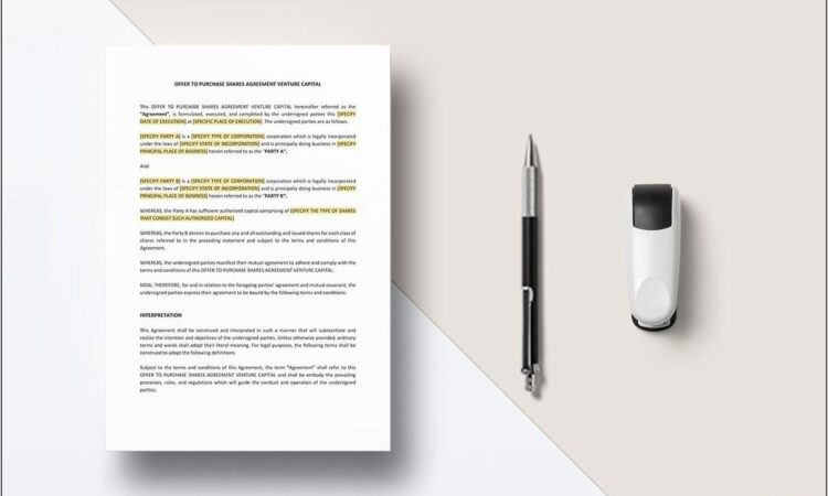 Shares Purchase Agreement Template