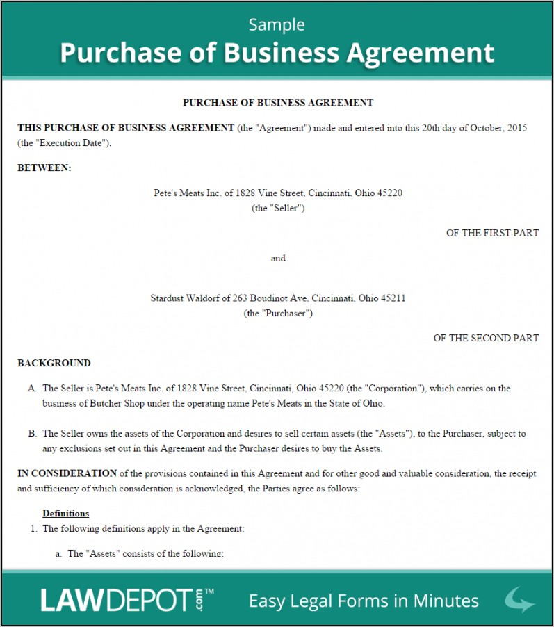 Shares Sale Purchase Agreement Template