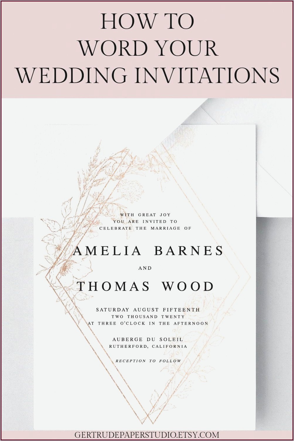 Sheer Overlay Wedding Invitations