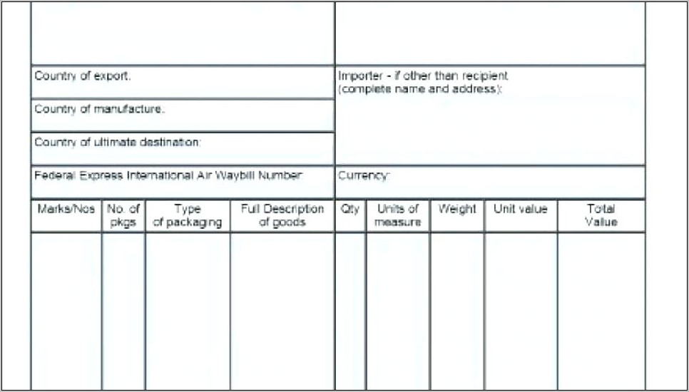 Shipping Invoice Template Uk