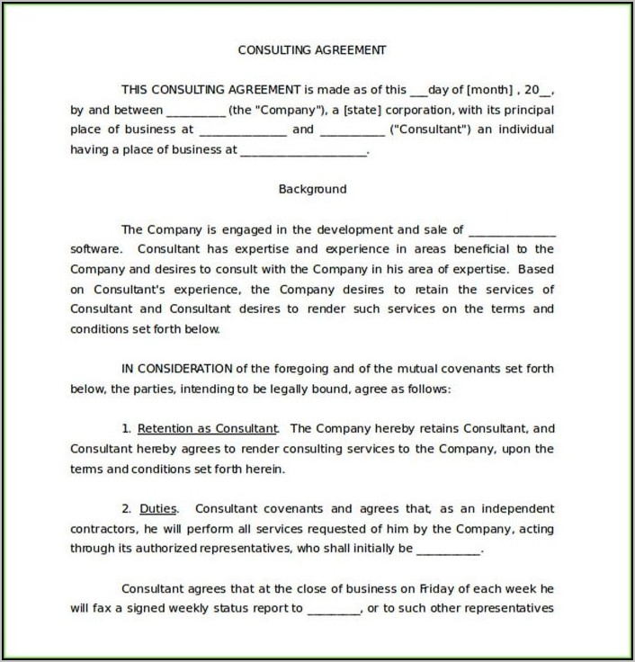 Short Consulting Agreement Template Uk