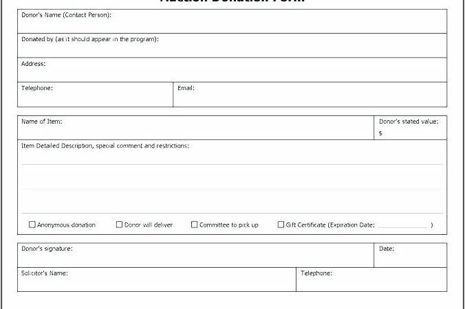 Silent Auction Bid Sheet Template Free Download