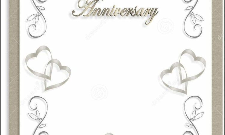 Silver Wedding Anniversary Invitations Templates