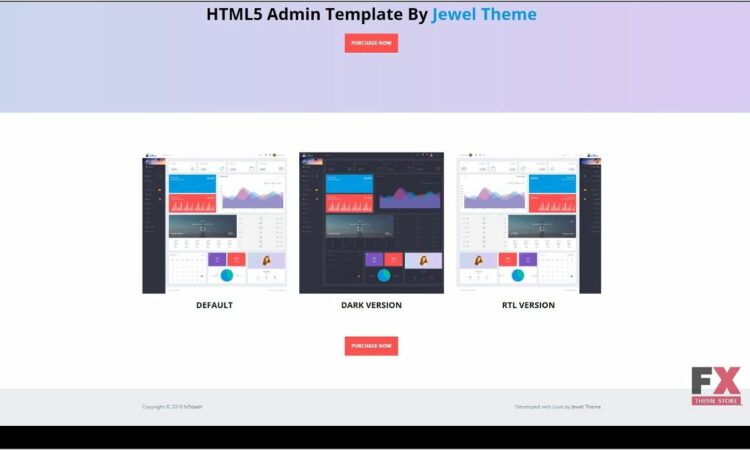 Simple Admin Dashboard Template Bootstrap