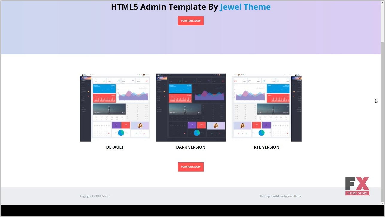 Simple Admin Dashboard Template Bootstrap