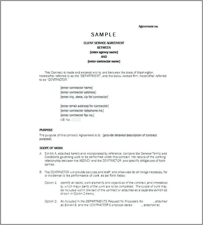 Simple Band Agreement Template