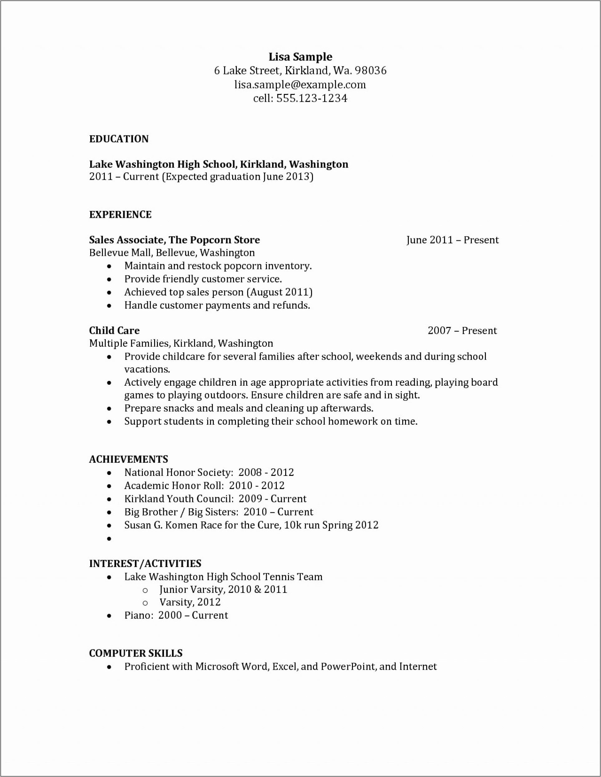 Simple Business Plan Template For Highschool Students