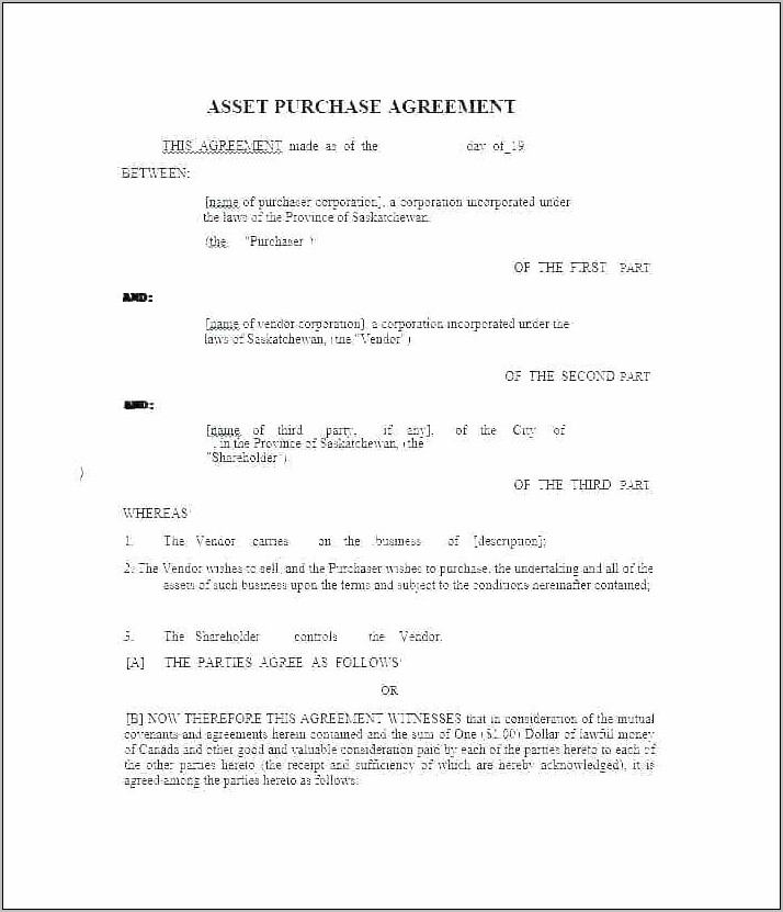 Simple Buy Sell Agreement Template