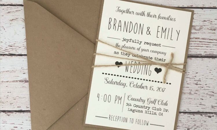 Simple Country Wedding Invitations