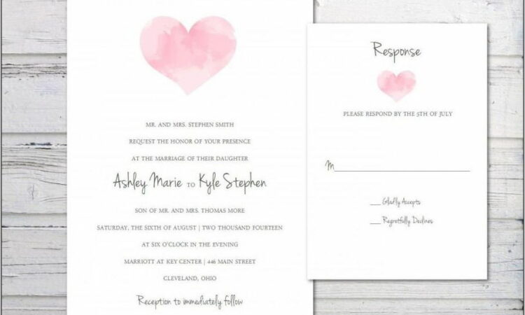 Simple Elegant Wedding Invitation Template