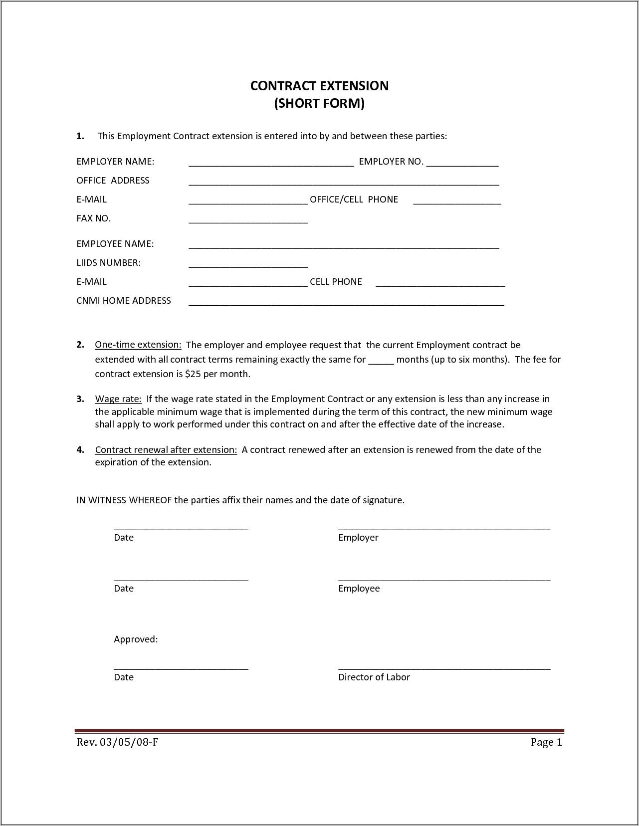 Simple Employment Contract Sample
