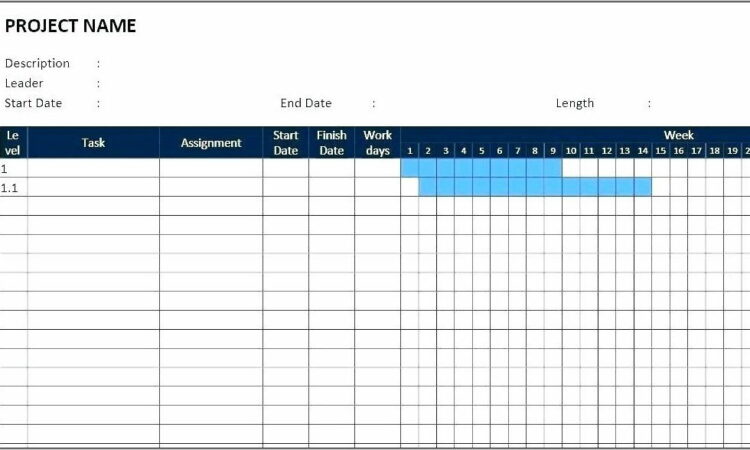 Simple Gantt Chart Template Word Download