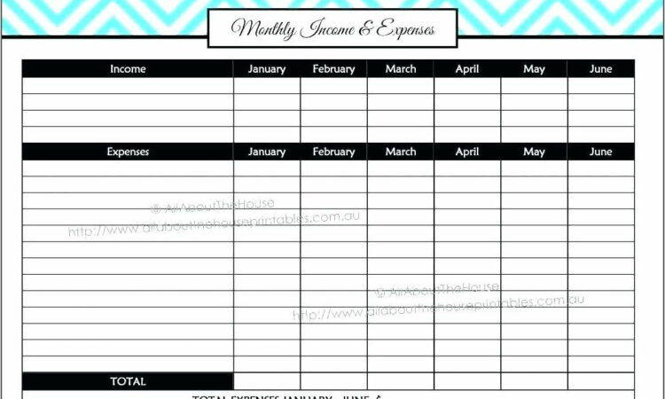 Simple Home Budget Form