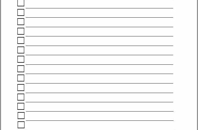 Simple Inventory Checklist Template