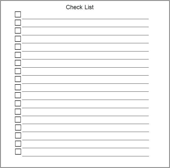 Simple Inventory Checklist Template