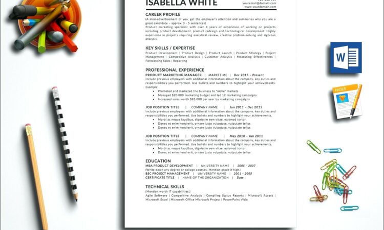 Simple Resume Template Pdf Download