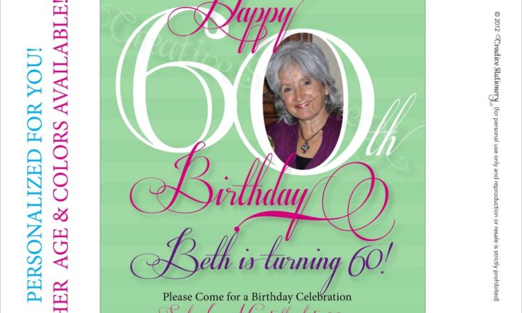 Sixtieth Birthday 60th Birthday Invitation Wording