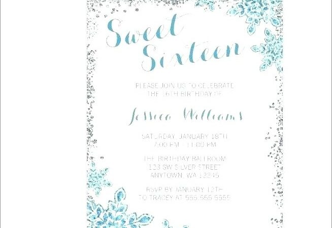 Snowflake Invitation Template Free