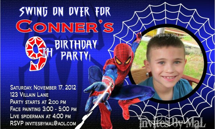 Spiderman Birthday Invitations Free Download