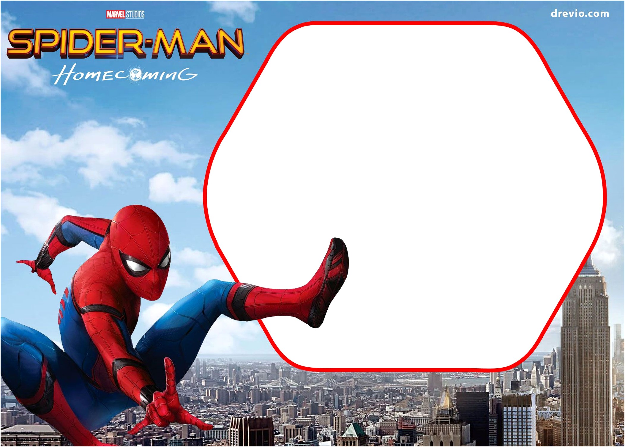 Spiderman Invitation Template Png