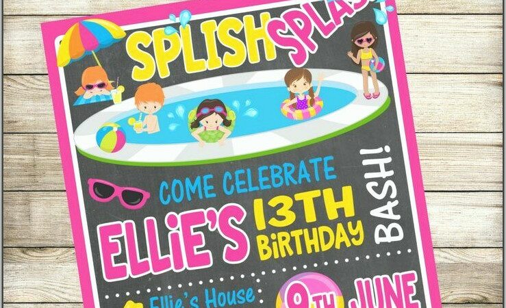 Splish Splash Birthday Invitations