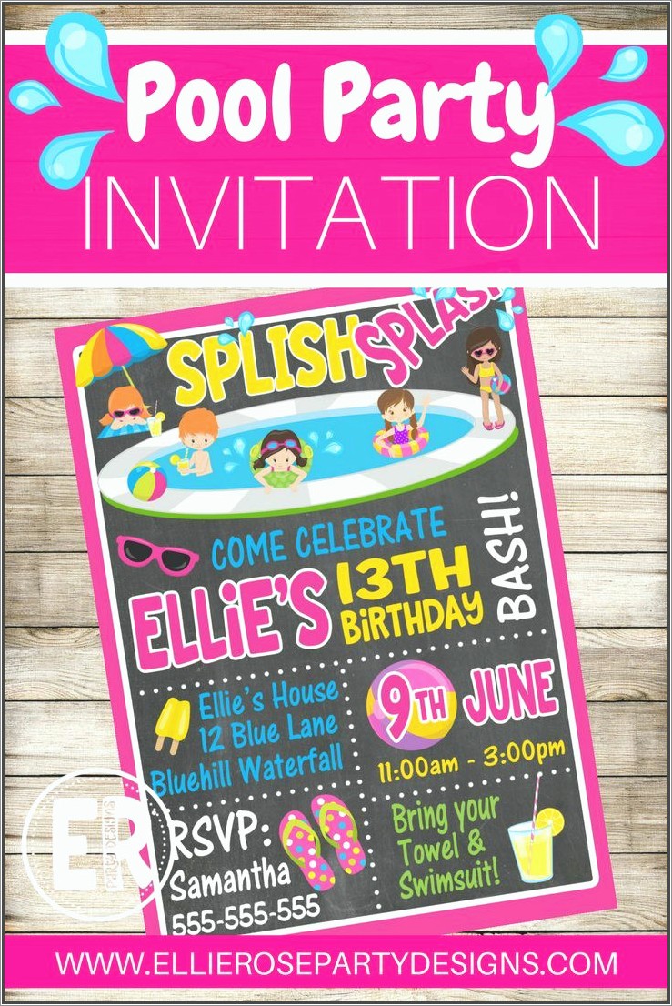 Splish Splash Birthday Invitations