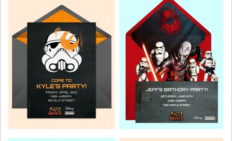 Star Wars Online Birthday Invitations