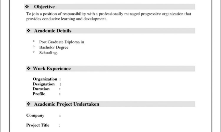 Student Resume Format Free Download