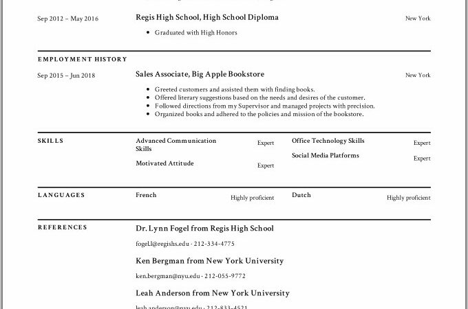 Student Resume Templates Free Download