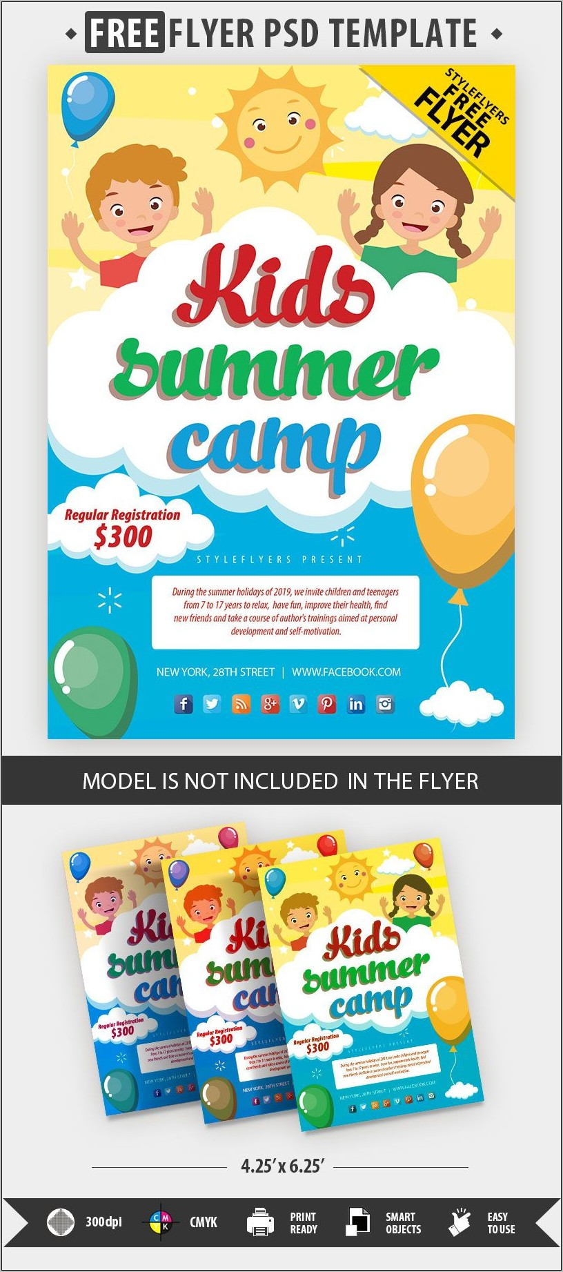Summer Camp Flyer Template Free Download