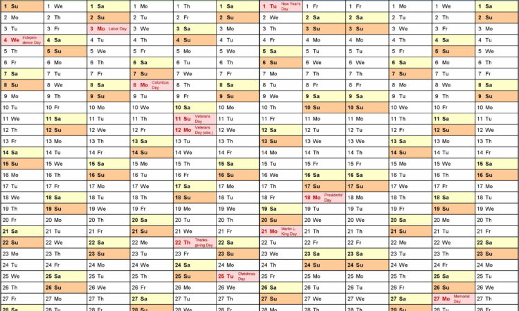 Summer Vacation Calendar Template 2018