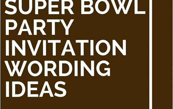 Super Bowl 2019 Invitation Templates