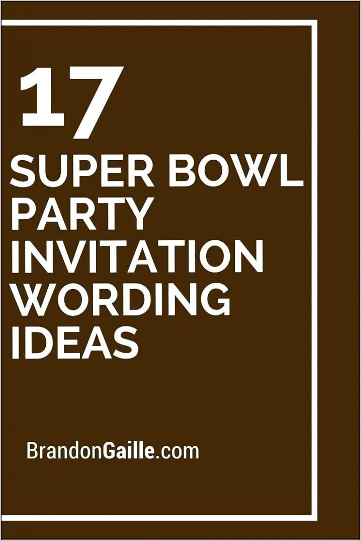 Super Bowl 2019 Invitation Templates