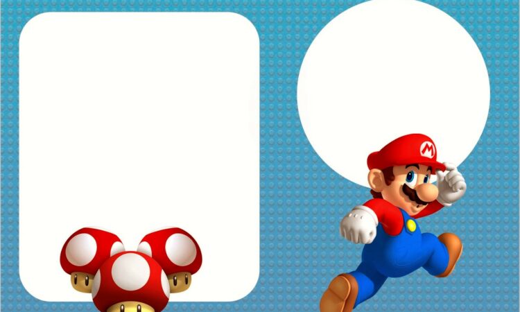 Super Mario Invitations Template Free