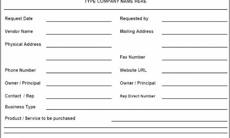 Supplier Evaluation Form Template Free