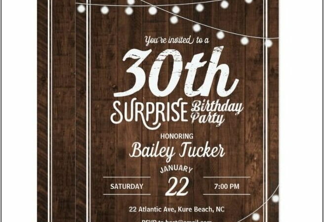 Surprise 30th Birthday Invitation Templates