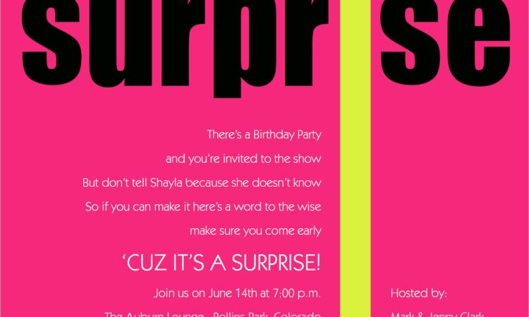 Surprise 30th Birthday Invitation Wording