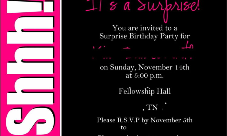 Surprise 50th Birthday Invitation Templates Free