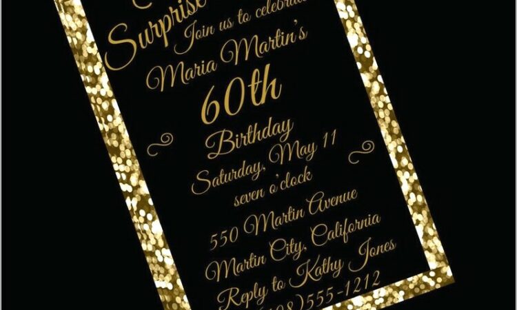 Surprise 60th Birthday Invitations For Her