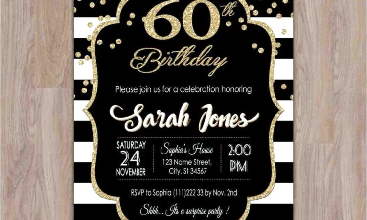 Surprise 60th Birthday Invitations Free