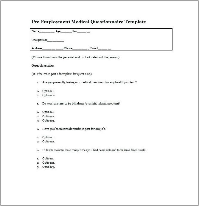 Survey Questionnaire Examples For Students