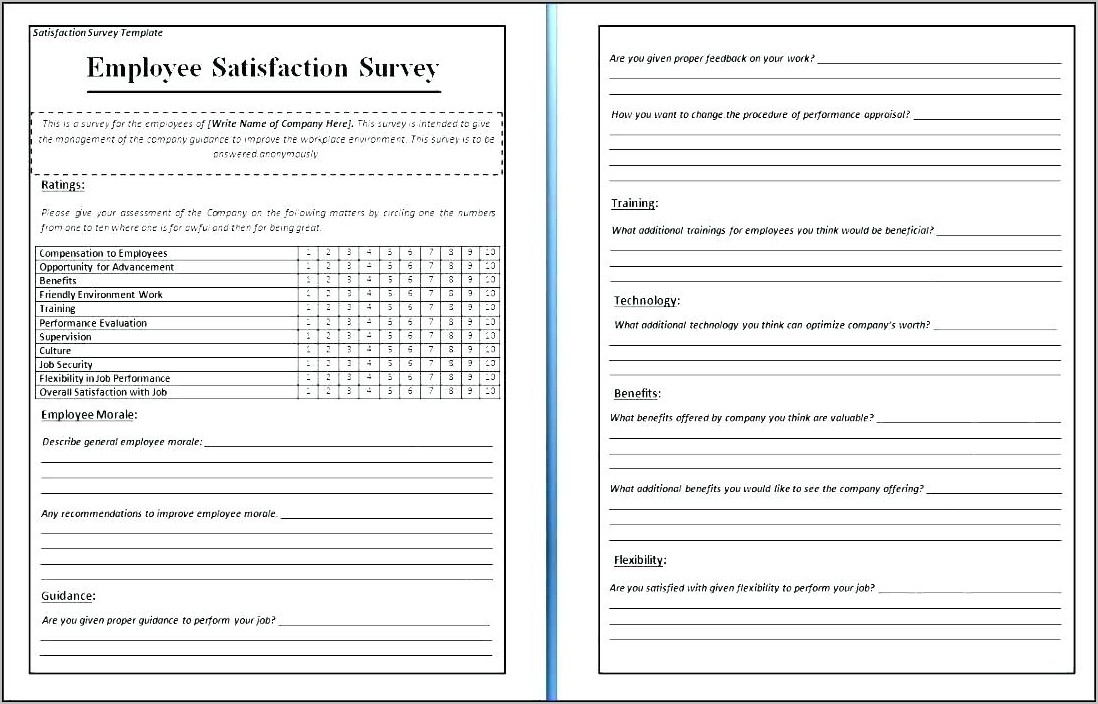 Survey Questionnaire For Restaurant